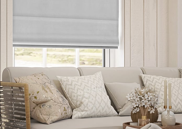 Ultra Luxe Velvet, Cloud - Motorised Roman Blind - Image 5
